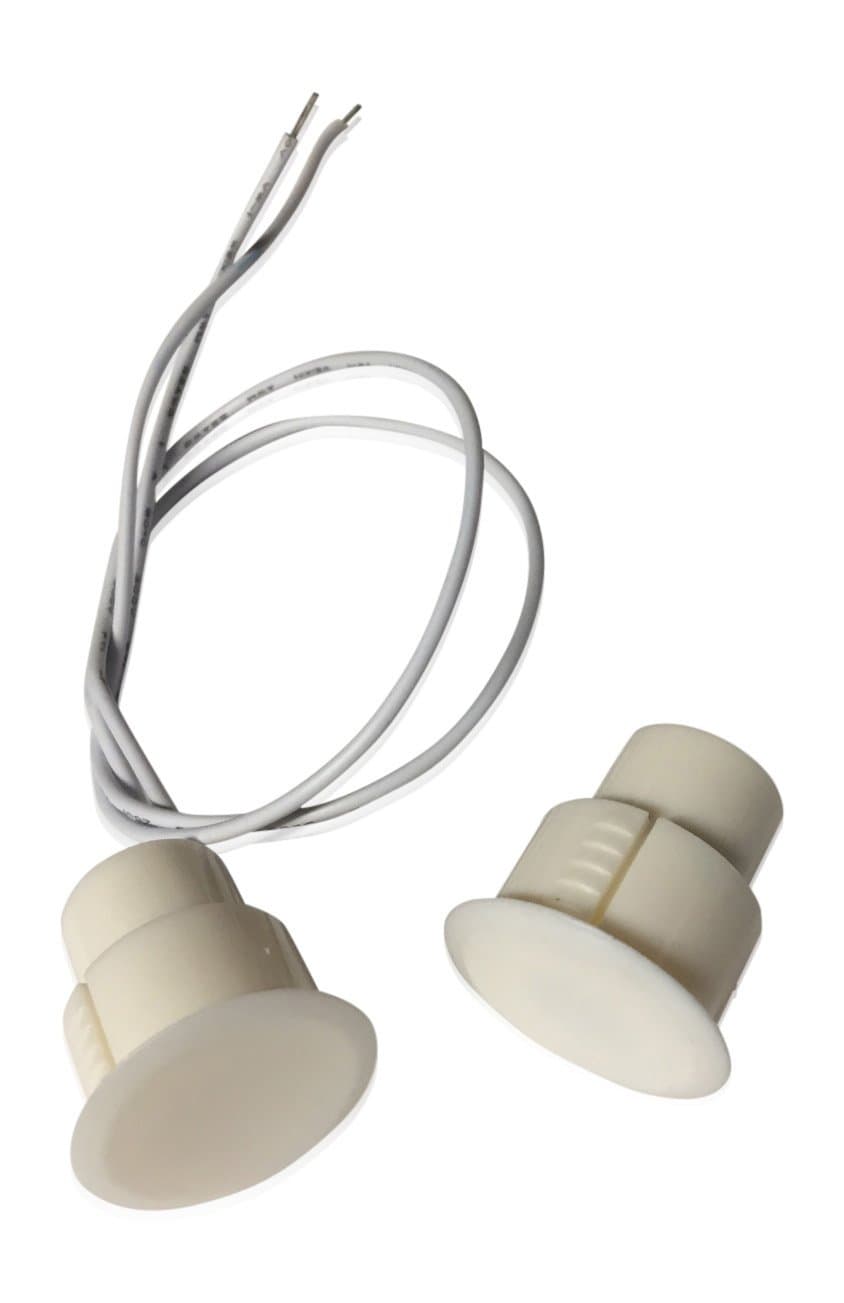 Panopticon Tech 3 pcs White Recessed Door Contacts NC Security Alarm Window Sensors with Magnetic Reed Switch. These ¾” Contact Position switches (DCS) Work All Access Control and Burglar Systems