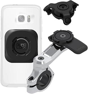 Handlebar Motorcycle Phone Mount PRO Chrome Kit with Vibration Dampener and MAG Universal Adaptor
