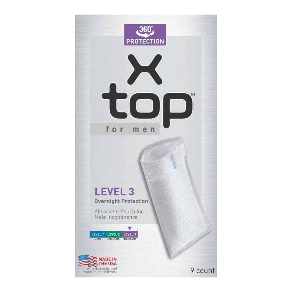 X Top for Men Incontinence Pouch, Level 3, Case/27 (3/9s)