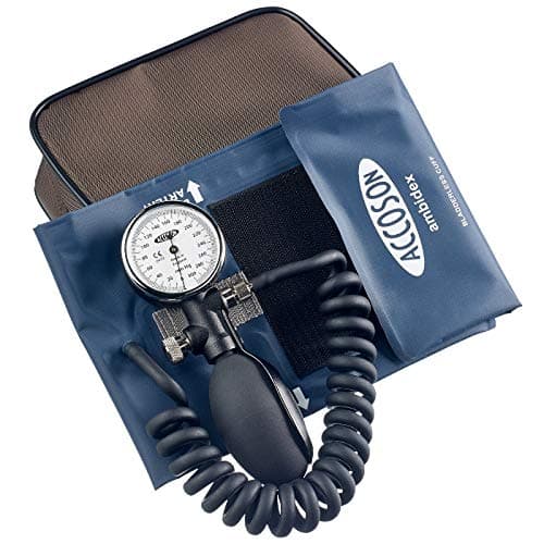 AccosonW420BL Duplex Aneroid Sphygmomanometer, Blue