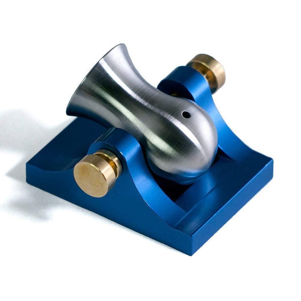 Mini Desktop Cannon Pocket Artillery - Blue w/ Brass Hardware