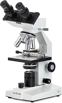 B100B-MS Compound Binocular Microscope, 40X-2000X Magnification, Brightfield, Tungsten Illumination, Abbe Condenser, Mechanical Stage