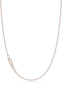 18k Gold Plated 925 Sterling Silver Chain Necklace for Women, 1.1mm Cable Chains Necklace Thin & Dainty & Sturdy Women's Chain Necklaces, 14/16/17/18/20/22/24 Inches