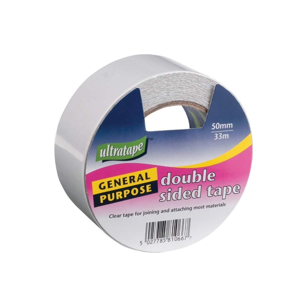 General purpose double sides/sided clear sticky tape 50mm x 4.5m for office/craft