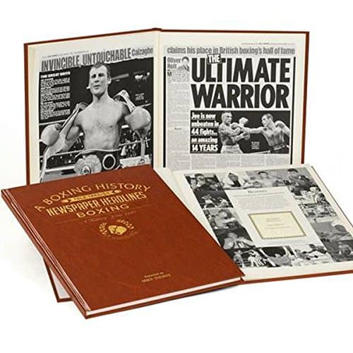 Boxing Newspaper Book - Leatherette Charcoal