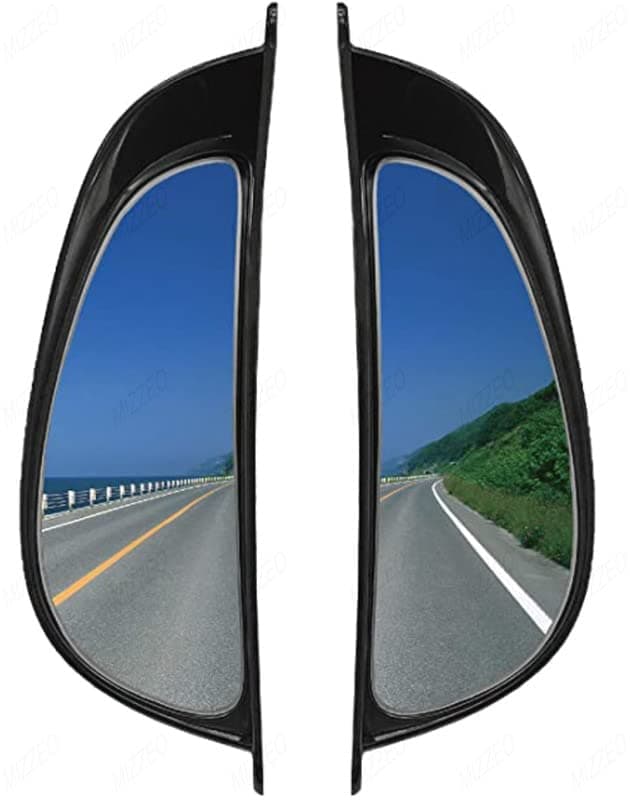 MIZZEO Car Side View Mirror Wide Angle Blind Spot Mirror/B-Pillar for Rear Seat Passengers (Pack of 2, Black) with Convex Mirror Compatible with Hyundai Elantra (Type-I) 2004-2007