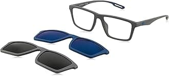 EMPORIO ARMANI(エンポリオアルマーニ)Men's Ea4189u Universal Fit Sunglasses with Two Interchangeable Clip-ons Rectangular