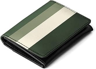 DailyObjects Flip Top Card Wallet for Women, Green Quad, Striped, Green Quad