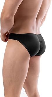 Mens Bikini Briefs Soft Breathable Bulge Pouch Underwear Micro Mesh Panties Scrunch Butt Underpants