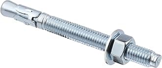 1/2 inch x 4-1/2 inch - 10 Pieces Wedge Anchor Zinc Plated Heavy Duty Fastener for Concrete