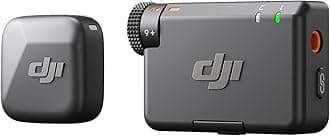 DJI Mic Mini(1 TX + 1 RX) Wireless Microphone, Ultralight Audio, Noise Cancelling, Auto Restriction, Pin Microphone for Camera/iPhone/Android for Vlog Shooting, Streaming, 400m Transmission