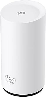 Deco BE25-Outdoor BE5000 Dual-Band Wi-Fi 7 Outdoor Mesh WiFi Extender Unit | Up to 2,800 sq.ft | 2 * 2.5G PoE+ Ports, IP65 Waterproof, MLO| Multiple Mounting Options| Secure by Design, 1-Pack