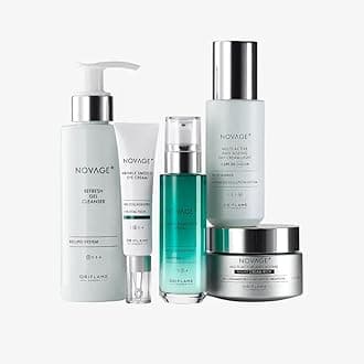 NOVAGE Ecollagen Wrinkle Power Set - [Cleanser, Day Cream, Night Cream, Eye Cream, Serum]