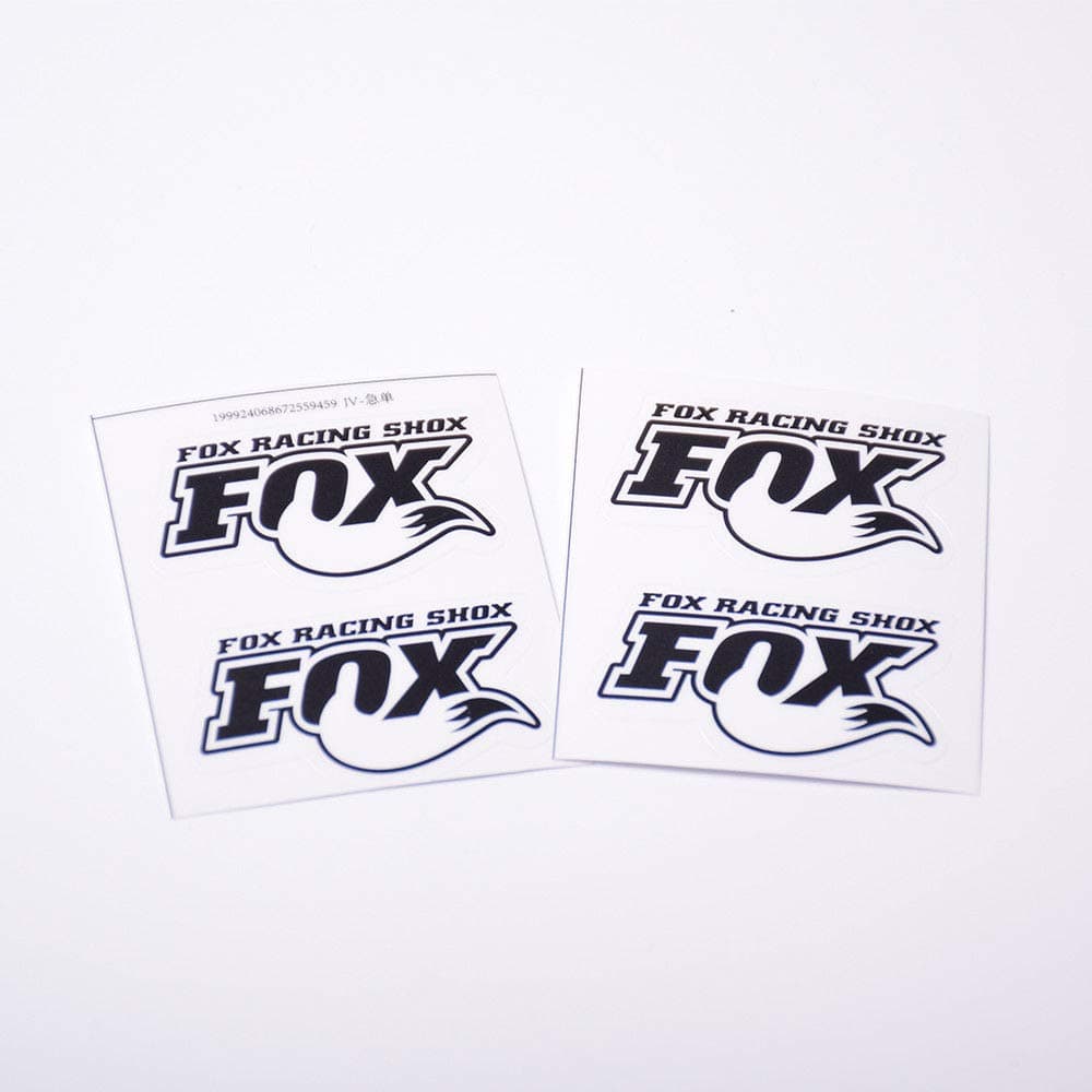 4PCS PVC Fox Shock Absorber Sticker Decal for 1/7 Traxxas Unlimited Desert Racer UDR (White)