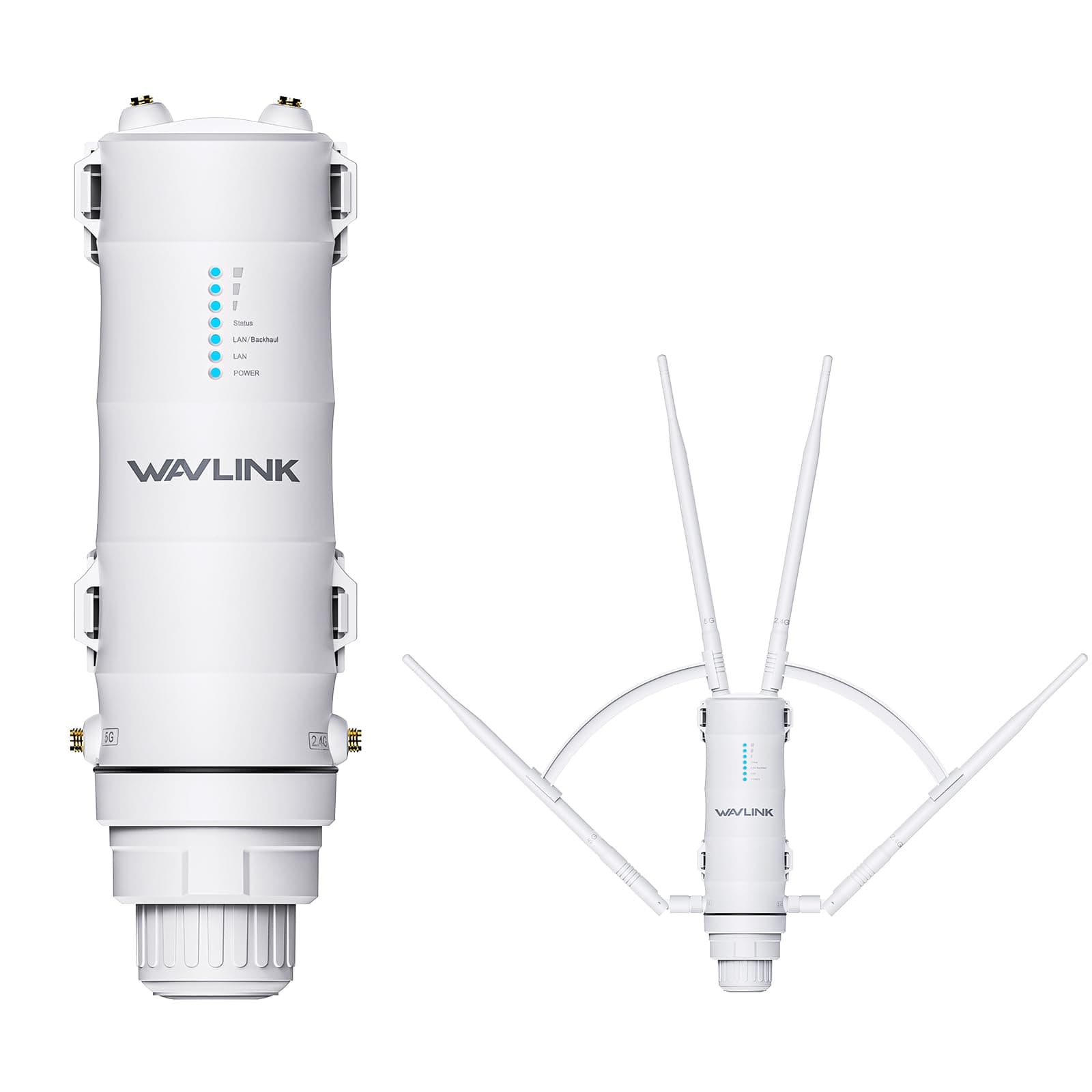 WAVLINK AC1200 Outdoor Long Range Weatherproof WiFi Extender/Wireless Access Point with Passive POE, Dual Band 2.4G+5G, 4x7dBi Omni Directional Antennas,Supports Router/AP/Repeater/Mesh Modes