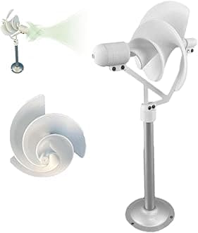 Wind Turbine, Wind Turbine Generator Kit, Wind Turbine for Home, Home Wind Turbine System, Vertical Wind Turbine, Wind Generator Model Permanent Magnet Generator (White)