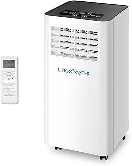LifeMaster 10,000 BTU Portable Air Conditioners, Room Air Conditioner with Digital Remote for Room up to 450 Sq.Ft, 3-in-1 Portable AC Unit with with Installation Kit for Home/Office/Dorms