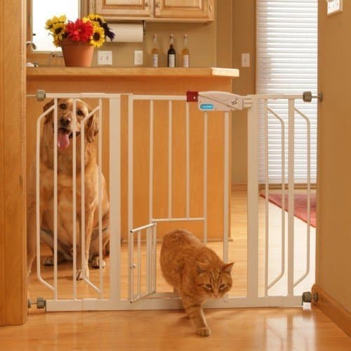 Carlson Extra Wide Walk Through Gate with Pet Door, 29 to 44-Inch 2-Pack