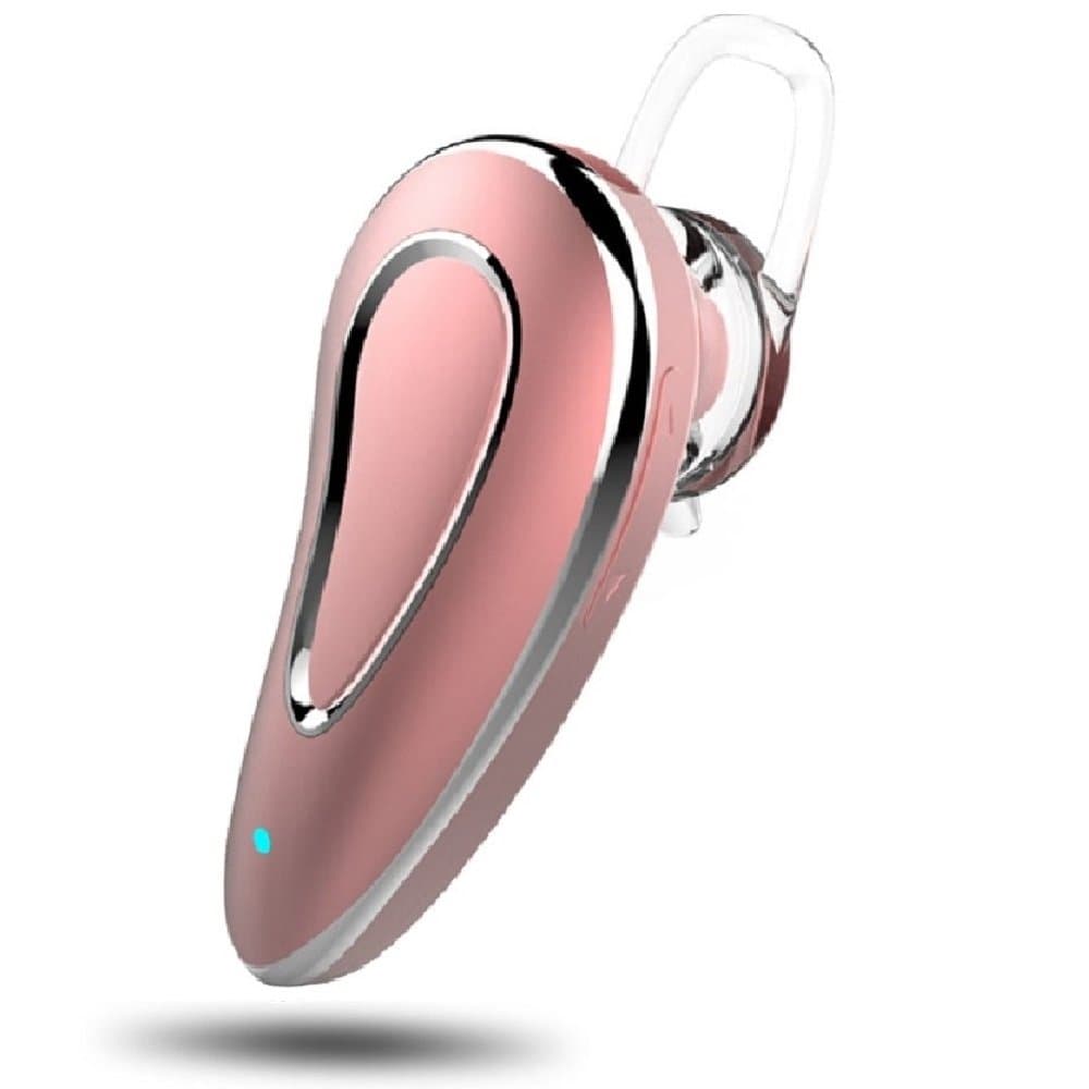 COOPO Bluetooth 4.1 Ultralight Wireless Headset, Noise Canceling and Hands Free with Mic, Earhook Earbuds Headphone Earphone for iPhone, Android and Other Smartphones and Tablets CP-D9(Rosegold)