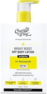 Bright Boost SPF Body Lotion | With 5% Niacinamide & SPF 50+ PA++++ | 24 hours moisturization | Lightweight & Non-Greasy Formula | 236ml