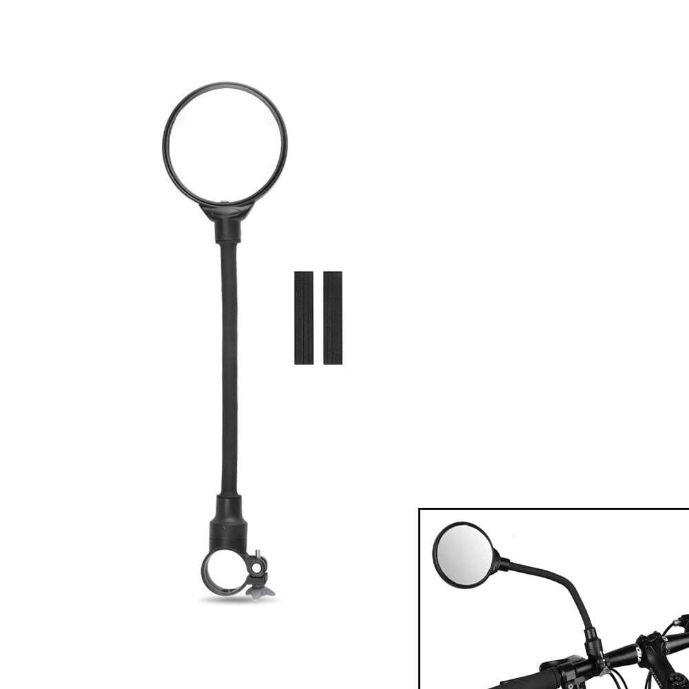 360° Adjustable Handlebar Bike Mirror, Wide Angle Rear View Mirrors Gl, Cyclists Safety with Gasket, Shockproof Convex Mirror Universal for Mountain Road Bike Bicycle Electric Motorcycle