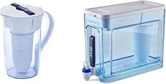 ZeroWater 10-Cup Ready-Pour 5-Stage Water Filter Pitcher +32-Cup Dispenser 0 TDS for Improved Tap Water Taste - IAPMO Certified to Reduce Lead, Chromium, and PFOA/PFOS