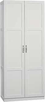 Sauder Storage Cabinet, Soft White Finish