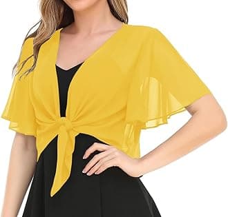 Women's Solid Puff Sleeve Kimono Short Cardigan Loose Cover Up Casual Blouse Top Chiffon