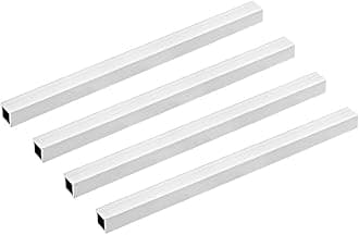uxcell 6063 Aluminum Square Tube, 12mmx12mmx1mm Wall Thickness 200mm Length Seamless Straight Pipe Tubing 4 Pcs