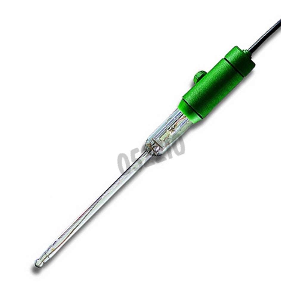 Hanna Instruments HI1330B Glass Combination pH Electrode for Vials and Test Tubes, BNC Connection, 0 to 13 pH, 1m Coaxial Cable