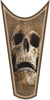 Motorcycle Gas Tank Decals/Sets - for Harley Davidson Sportster Honda Shadow Suzuki Kawasaki Indian Yamaha (Live Free Ride Hard - Dusty Skull - 1pc Top Tank Decal)