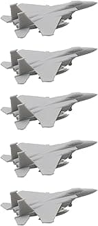 5PCS F-15E Strike Eagle Aircraft DIY Model 1/2000-1/350 Scale Resin Assembly Model Combat Plane DIY Fighter Jet Aeroplane Military Model(1/400 (49mm))