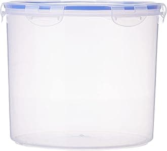 Aristo Lock & Fresh 1030 Plastic Storage Container For Storing grains, pulses, rice, wheat etc - 5L, Transparent Clear, large (LOCK&FRESH1030) (22 (D) x 19 CM)