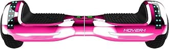 Hover-1 Matrix Electric Self-Balancing Hoverboard with 6.5” LED Tires, Color-Changing Fender Lights, Dual 150W Motors, 7 mph Max Speed, and 3 Miles Max Range