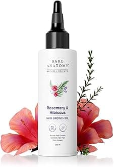 Nature x Science Rosemary Hibiscus Hair Growth Oil for Women & Men | Promotes New Hair Growth & Strengthens Hair|Nourishes Scalp & Controls Hair Fall | Suitable for All Hair Types 100ml