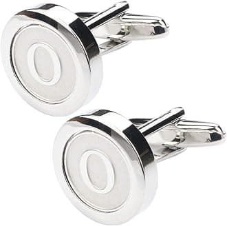 Dannyshi Mens Classic Stainless Steel Initial Cufflinks 26 Alphabet Initial Letter Cufflinks Business Shirts A-Z