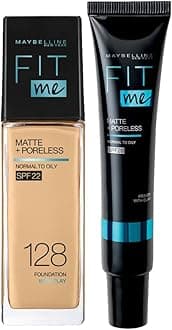 Fit Me Regime Kit- Fit Me Matte & Poreless Primer+ Fit Me Foundation Shade 128