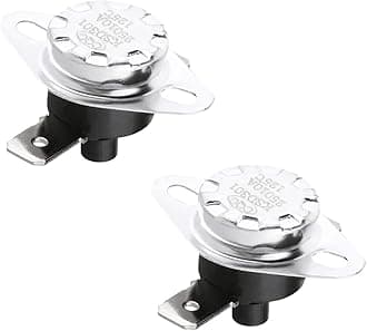 Fielect KSD301 Thermostat Temperature Control Switch,Adjust Snap Disc Temperature Switch 125°C Normally Closed 2 Pcs
