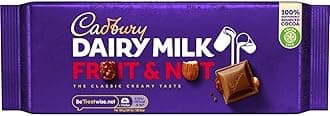 Dairy Milk Fruit & Nut Chocolate Bar, The Classic Creamy Taste With Fruit & Nut Pieces, 110 g (Pack of 1)