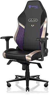 Secretlab Titan Evo K/DA POP/Stars Gaming Chair - Reclining & Heavy Duty Computer Chair with 4D Armrests - Magnetic Head Pillow & Lumbar Support - Big and Tall 395 lbs - Black/Gold - Leatherette