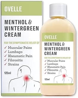 Menthol & Wintergreen Cream, 125ml - Soothing Relief for Muscle & Joint Discomfort, Cooling & Refreshing Formula
