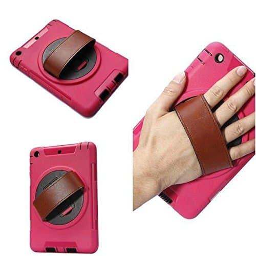 KABB ArmorBox Air iPad Case compatible: iPad Air. Rugged: Water resist, Dirt and Shock Proof, 360 rotatable, leather hand strap with built-in stand.