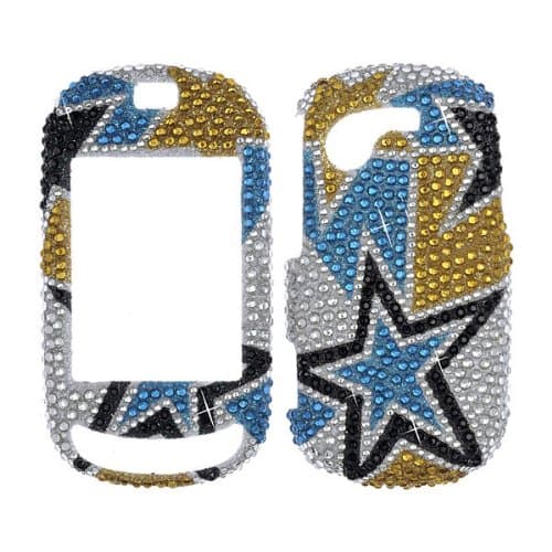 Premium - Samsung T669 / Gravity T Multiple Stars Full Diamond Xtreme - Faceplate - Case - Snap On - Perfect Fit Guaranteed