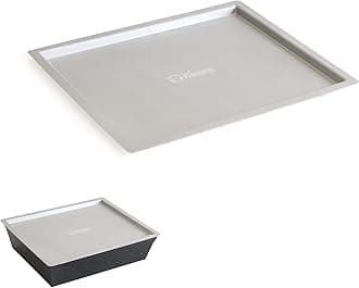 Chef Pomodoro Detroit Pizza Pan Lid – 8 x 10-inch (20.3 x 25.4 cm) – Designed Detroit Pizza Pan, Holds Heat & Humidity, Stackable, Prevents Drying, 1.5mm Thick Aluminum