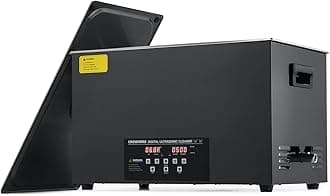 CREWORKS 30L Digital Ultrasonic Cleaning Machine with Degas and Gentle Mode, 600W Ultrasonic Cleaner Machine with Heater and Timer, 7.9 gal Ultrasound Cleaner for Retainer Watch Auto Tool Machine Part