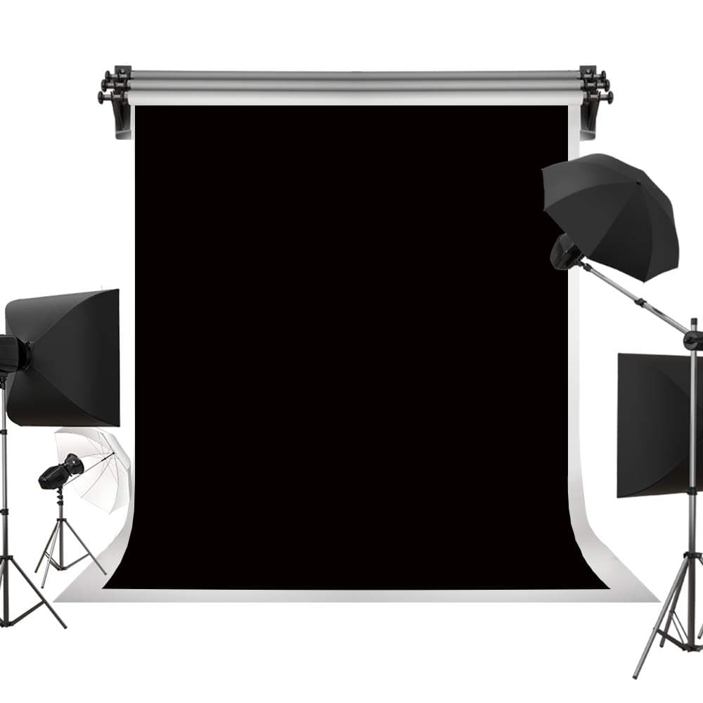 5ft×7ft Solid Black Backdrop Portrait Background for Photography Studio