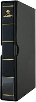 Empty Stamp Albums Stockbook for Professional Collectors, Classic Binder with Slipcase (Black)