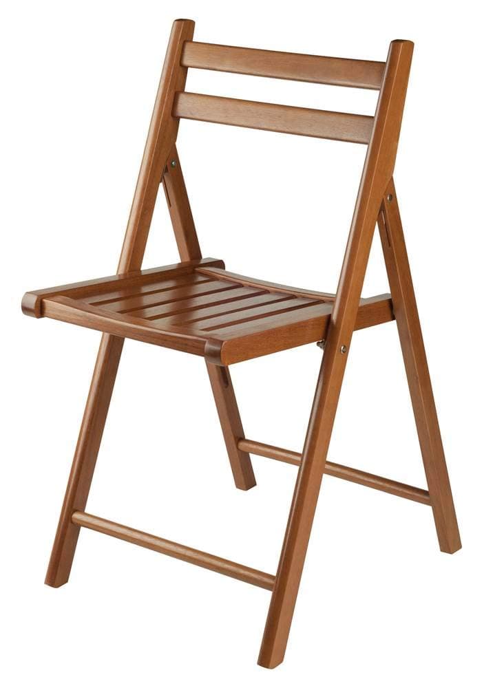 Winsome Robin Folding Chair Set, No assembly, Teak, Set of 4