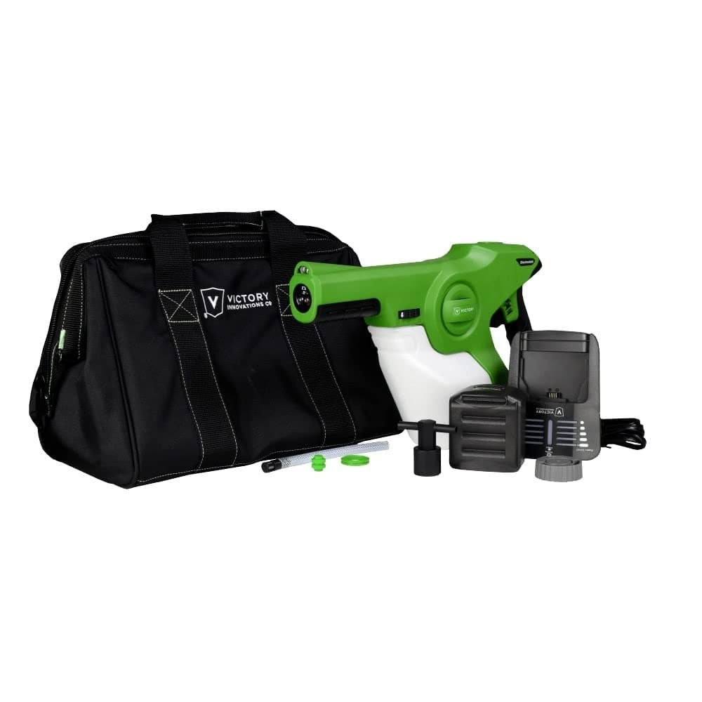 Cordless Electrostatic Handheld Sprayer for Disinfectants and Sanitizers, 360° Coverage, 3-in-1 Nozzle, Easy Fill Tank Covers 2,800 Sq Ft, Green, 33.8 Fl Oz (Pack of 1), (VP200ESK)