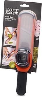 Joseph Joseph Handy 2 in 1 Mini Grater & Slicer, Orange